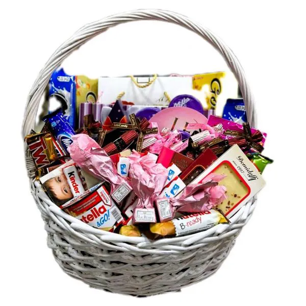 Подарочная корзина со сладостями Сладкий рай