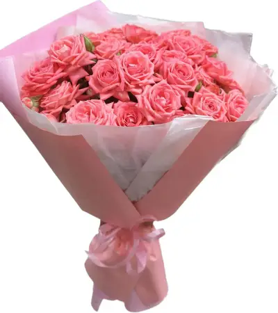 Букет розовых кустовых роз Нежная мелодия