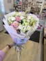 Букет из розовых и белых эустом Уникально шикарный