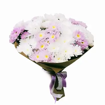 Букет из кустовых хризантем Нежные чувства