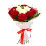 Букет из красных и белых роз Стрела Купидона