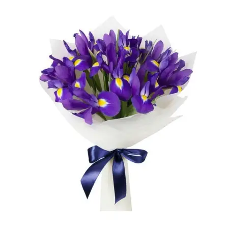 Букет из фиолетовых ирисов Ириска