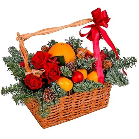 Съедобный букет в корзине Вкус праздника