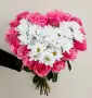 Букет с розами и хризантемами От сердца к сердцу