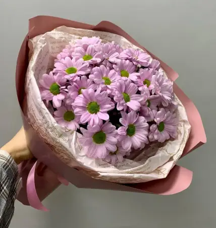 Букет сиреневых хризантем Вселенная чувств