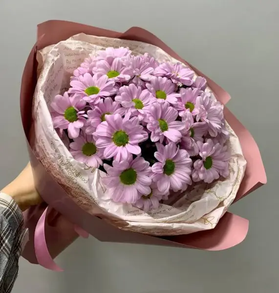 Букет сиреневых хризантем Вселенная чувств